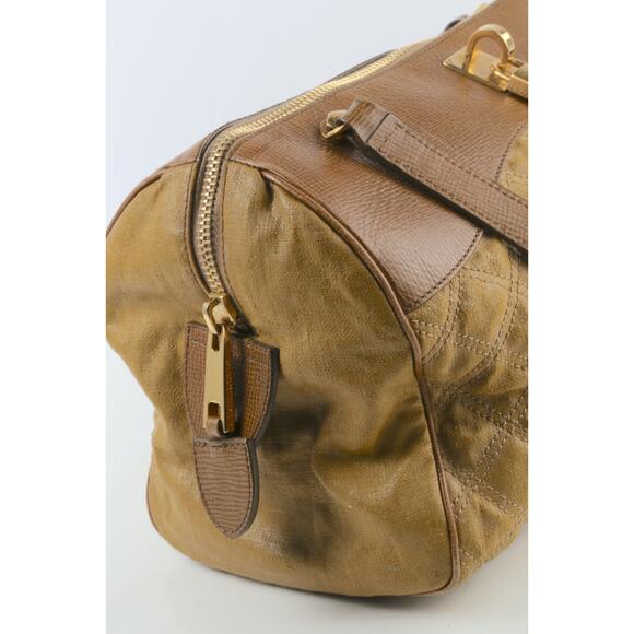 Marc Jacobs Satchel Bowler Bag Brown Leather Quilted Leather - Picture 12 of 14